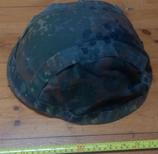 GERMAN COMBAT HELMET COVER - REVERSIBLE - FLECKTARN CAMO / TROPICAL ...