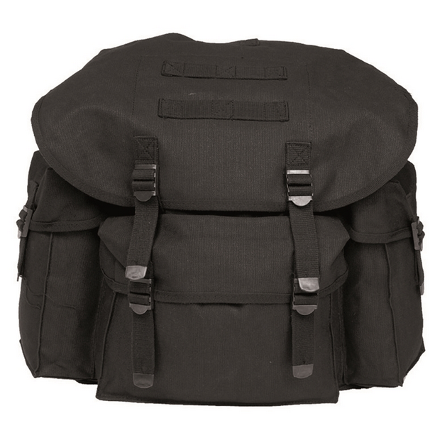 GERMAN BLACK NATO RUCKSACK Black Military Tactical \ Rucksacks