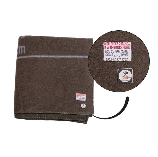 GERMAN WOOL BLANKET 210X200 CM LIKE NEW Military Surplus \ Used