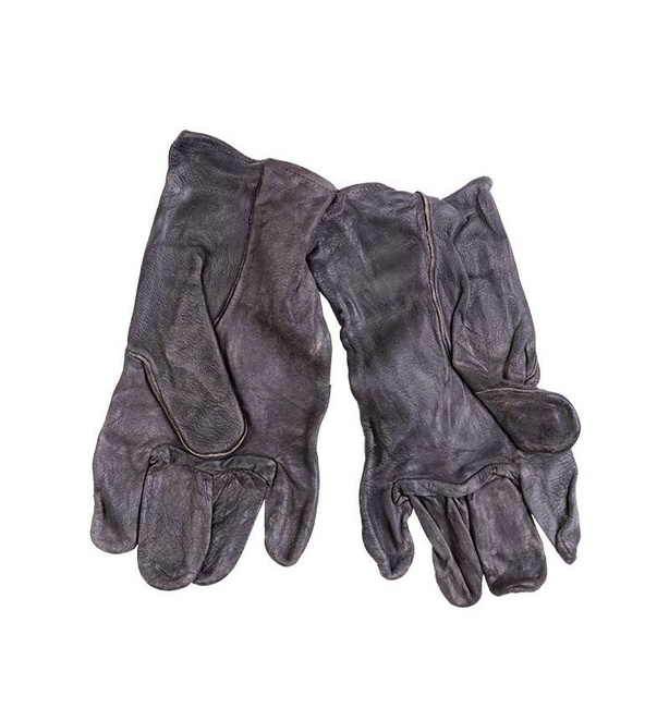 US LEATHER GLOVES M46 BLACK MILITARY SURPLUS USED Military