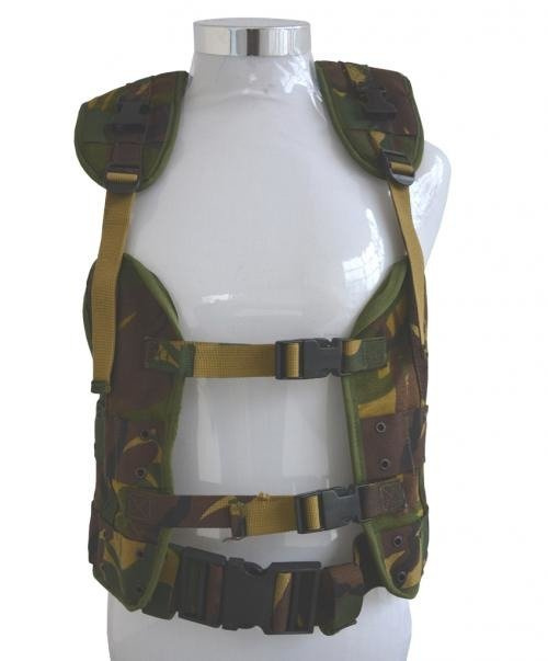 LOAD BEARING TACTICAL VEST DUTCH ARMY DPM CAMO USED Military