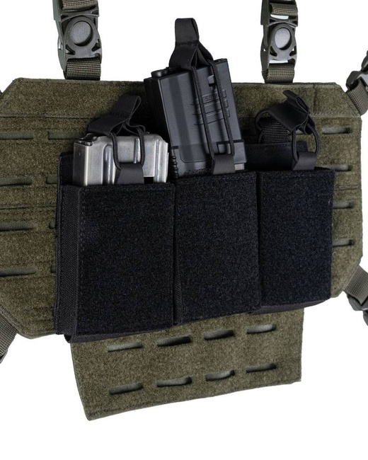 TRIPLE MAGAZINE POUCH HOOK N LOOP BLACK Military Tactical \ Bags