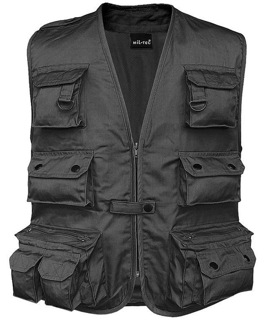 Black HUNTING A.FISHING VEST W.MESH LINING Black Apparel \ Vests