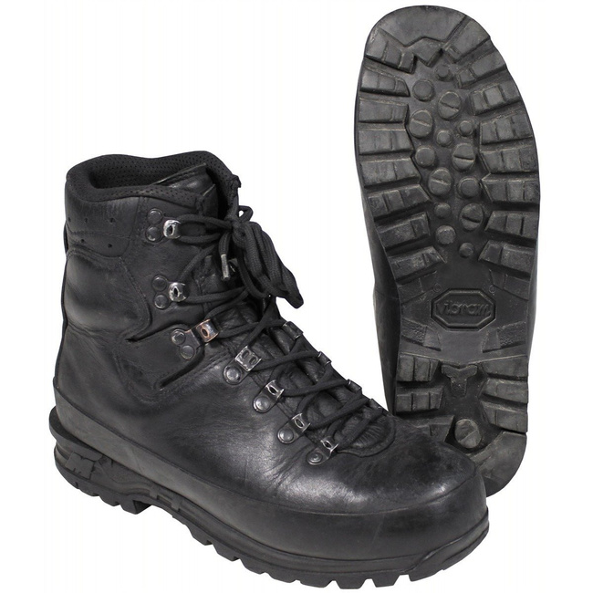 BW MOUNTAIN BOOTS LINED BLACK MILITARY SURPLUS USED Military