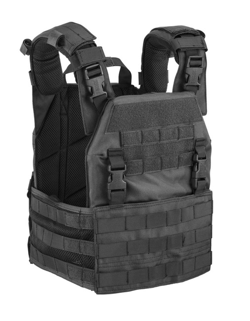 TACTICAL VEST FOR BALLISTIC PLATES DEFCON 5 BLACK Black Military Tactical \ Tactical Vests