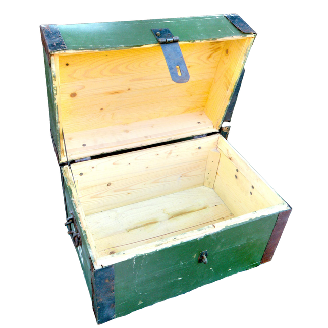 WOODEN MILITARY STORAGE CRATE ROMANIAN ARMY SURPLUS NO.6 60x40x40