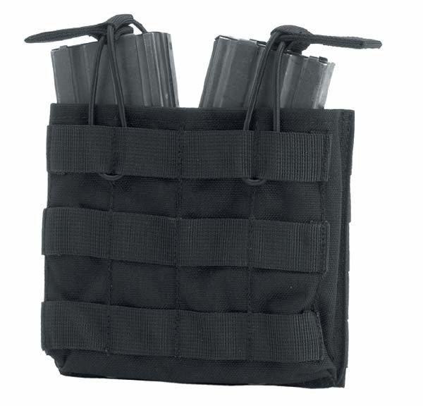 DOUBLE OPEN AMMO POUCH DEFCON 5® BLACK Black Military Tactical