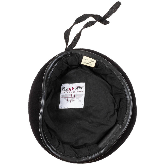 BLACK BERET MILITARY SURPLUS FROM THE FRENCH ARMY LIKE NEW BLACK