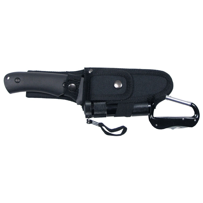 Knife Set with LED and nylon sheath, black Trekking \ Accessories