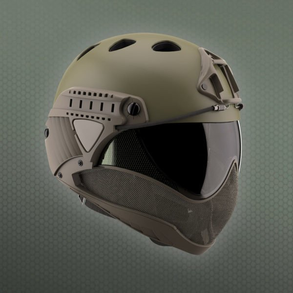 FULL FACE HELMET kaki Khaki Apparel \ Warq Accesories \ Helmets