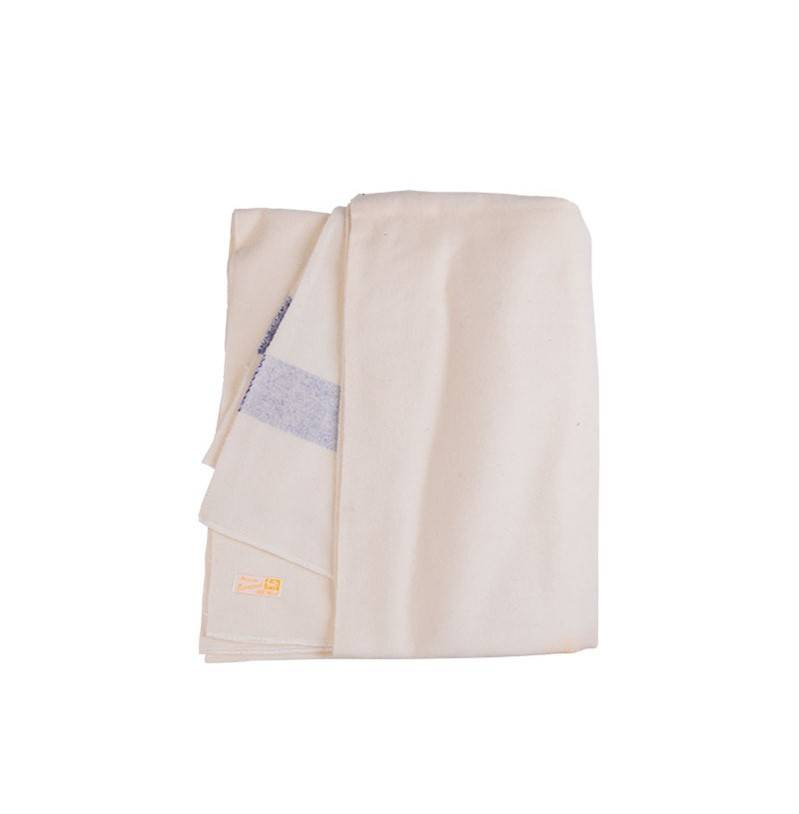 AMERICAN WOOL BLANKET "MEDICAL DEPARTMENT" WHITE/NAVY MILITARY