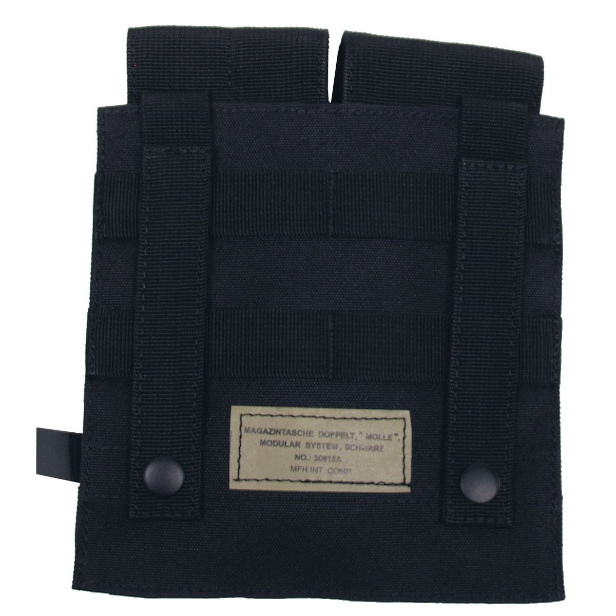 Ammo Pouch, double, "Molle", black MFH Black Military Tactical