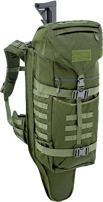 BACKPACK WITH INTEGRATED GUN HOLSTER 45 L DEFCON 5® OD GREEN OD