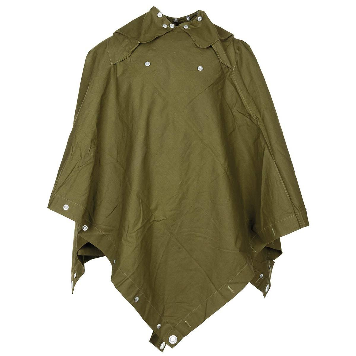 BE PONCHO CANVAS OD GREEN USED Military Surplus \ Used Clothing