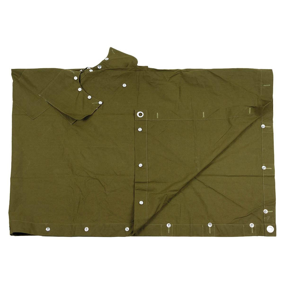 BE PONCHO CANVAS OD GREEN USED Military Surplus \ Used Clothing