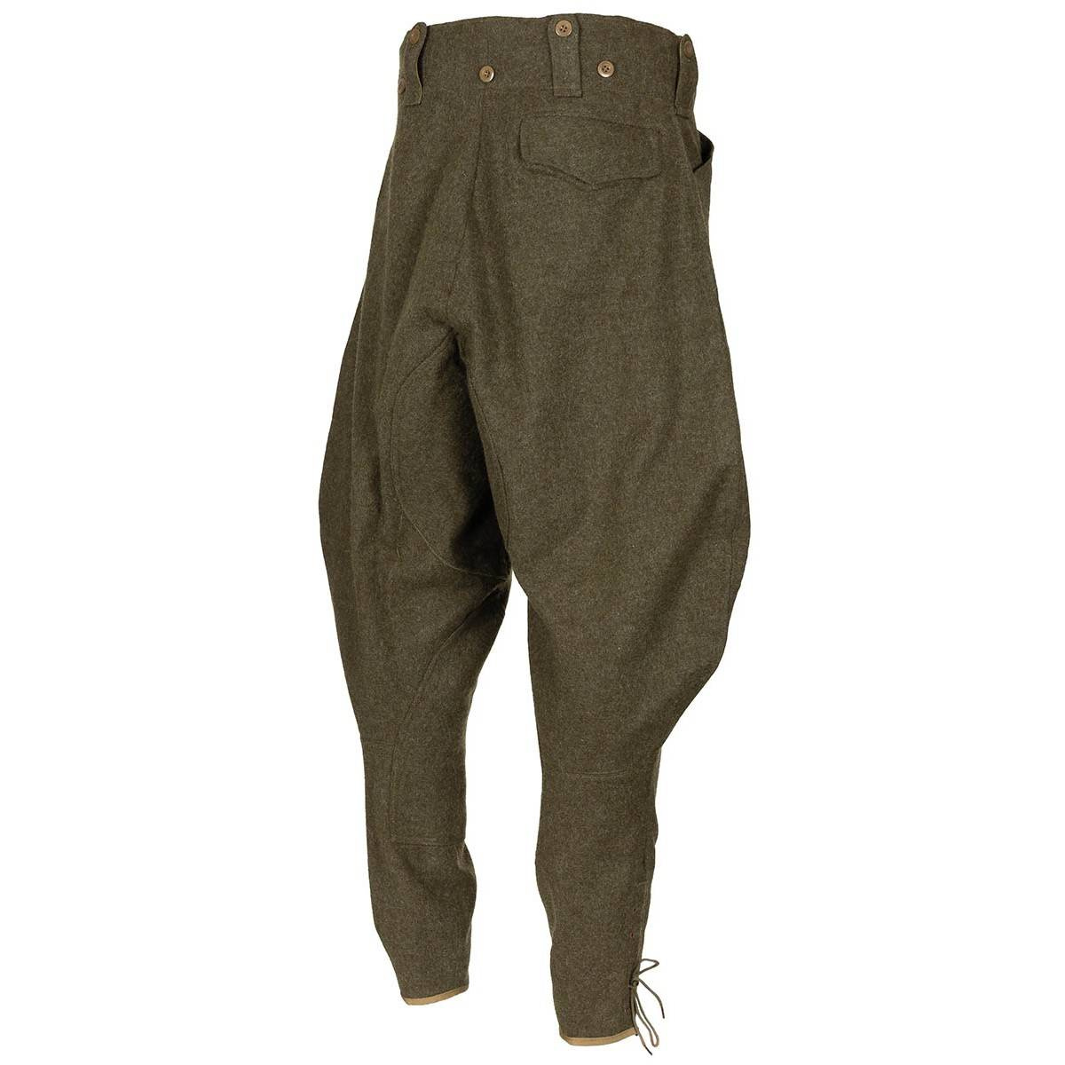 BELGIAN WOOL BREECHES, OD GREEN LIKE NEW Military Surplus \ Used