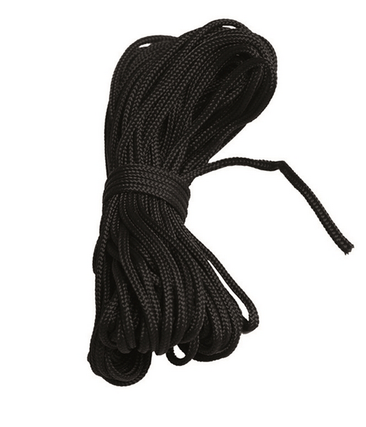 BLACK UTILITY CORD 15 M Black, Trekking \ Climbing \ Ropes - webbing  Military Tactical \ Tents & Camping \ Ropes & Straps , Army Navy Surplus - Tactical