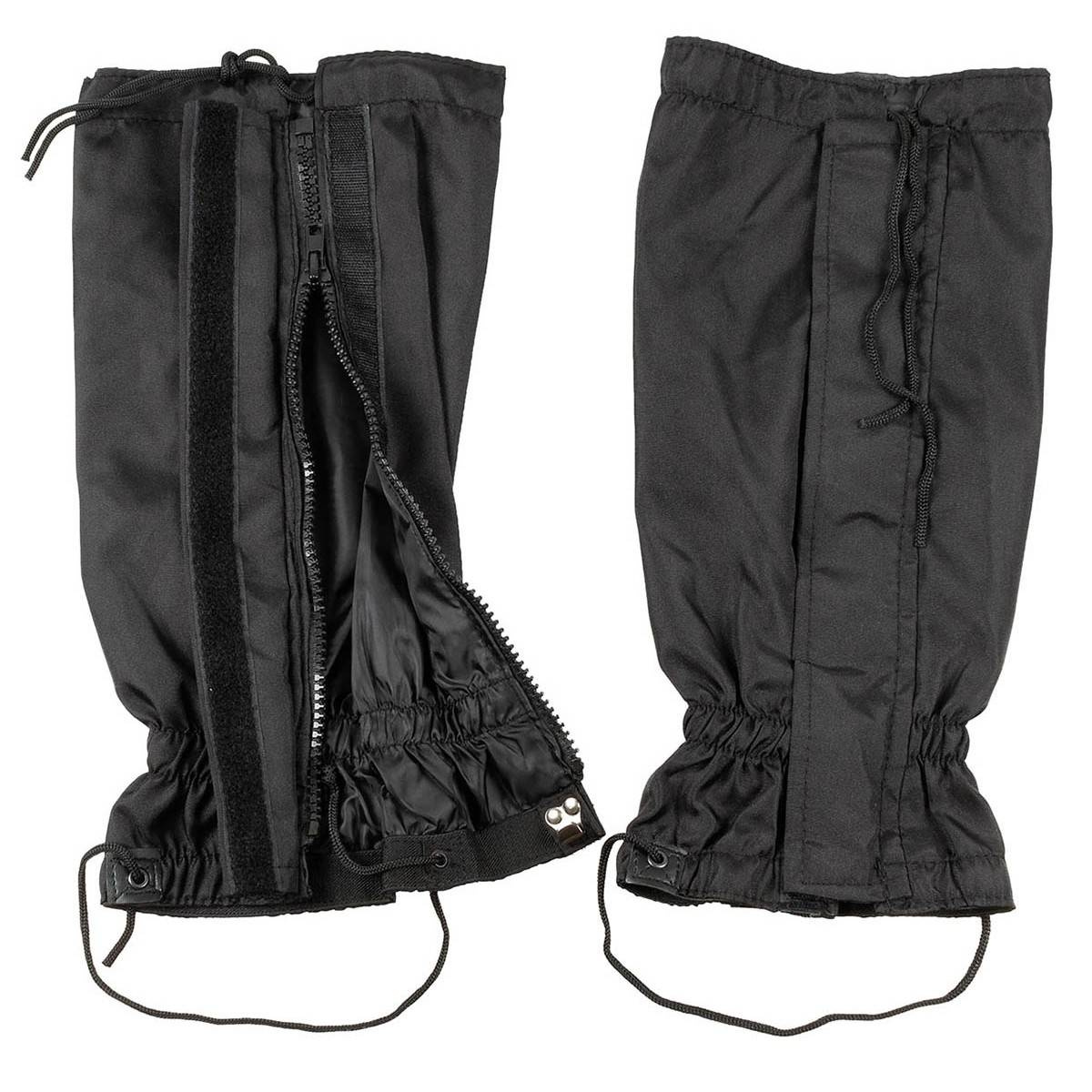 BW GAITERS WITH CONCEALED ZIP AND VELCRO MFH® BLACK Black