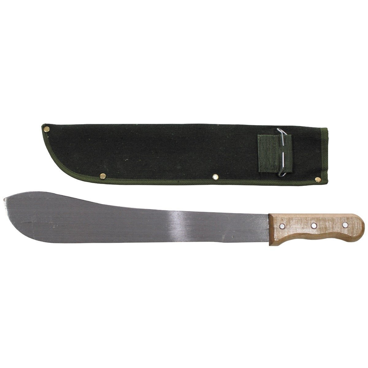 "Bolo" Machete, knife, canvas sheath, wooden handle Military Tactical