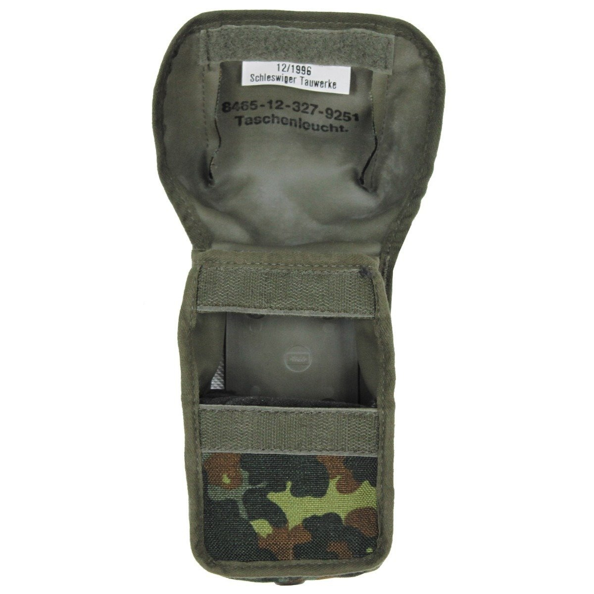 Bundeswehr flashlight bag, BW camo, like new Military Surplus \ Used Equipment \ Harness Sets