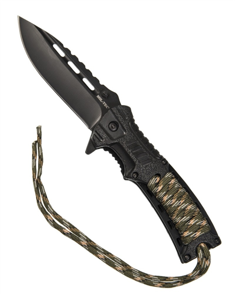 Camo one hand knife paracord Outdoor Survival \ Knives