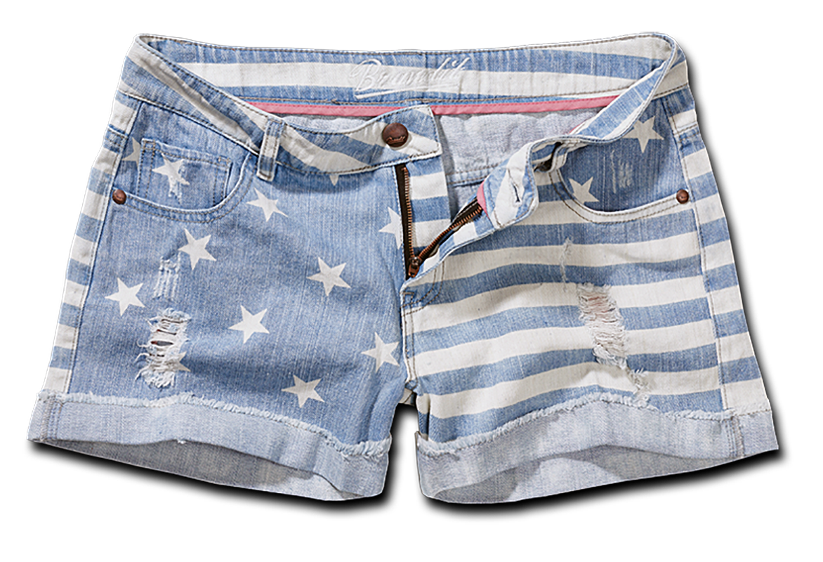 stars and stripes jean shorts