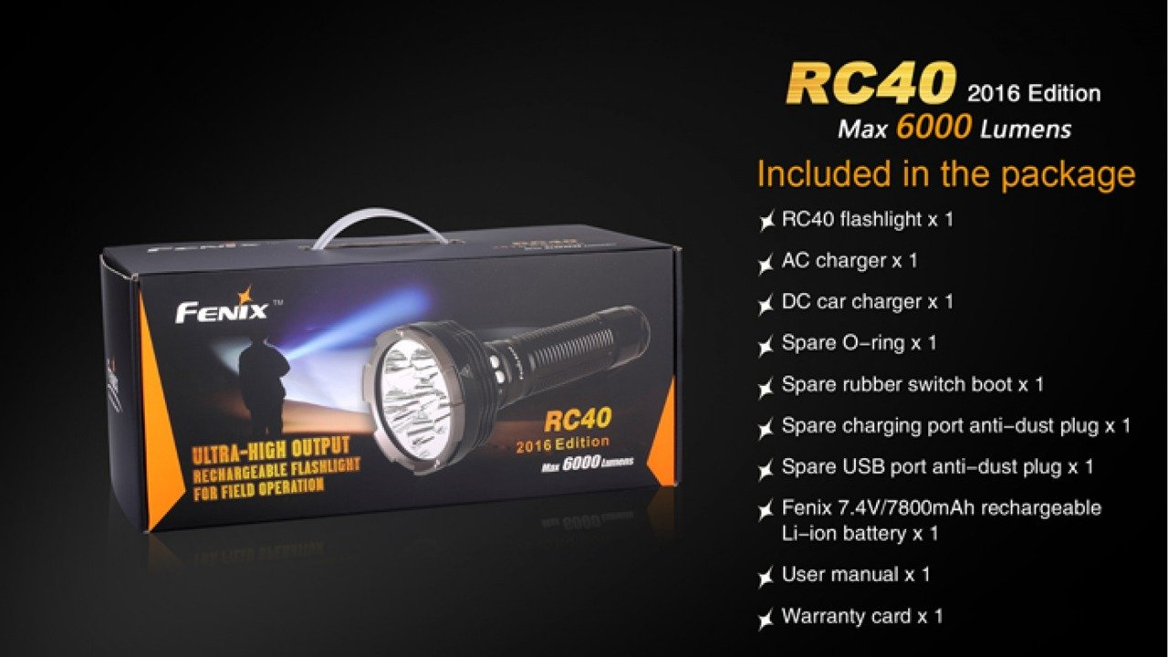 Flashlight Fenix RC40, water resistant militarysurplus.eu Army Navy