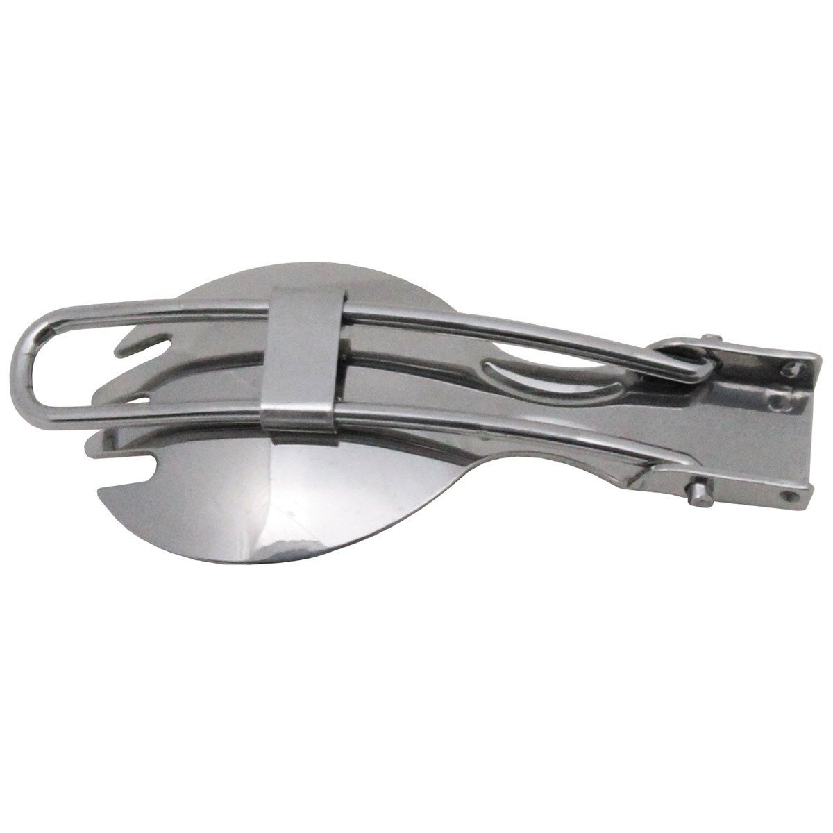 Fork and spoon, foldable, stainless steel Trekking \ Camping