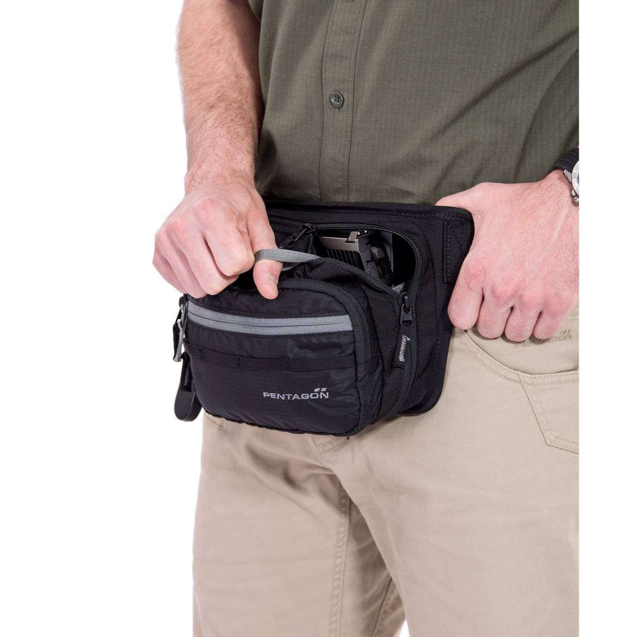 HIP BAG "RUNNER" Pentagon® BLACK Black Military Tactical \ Bags