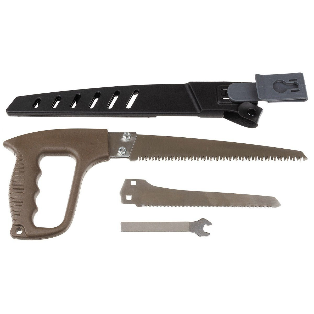 Hand Saw, 2 saw blades, sheath with belt clip Military Tactical