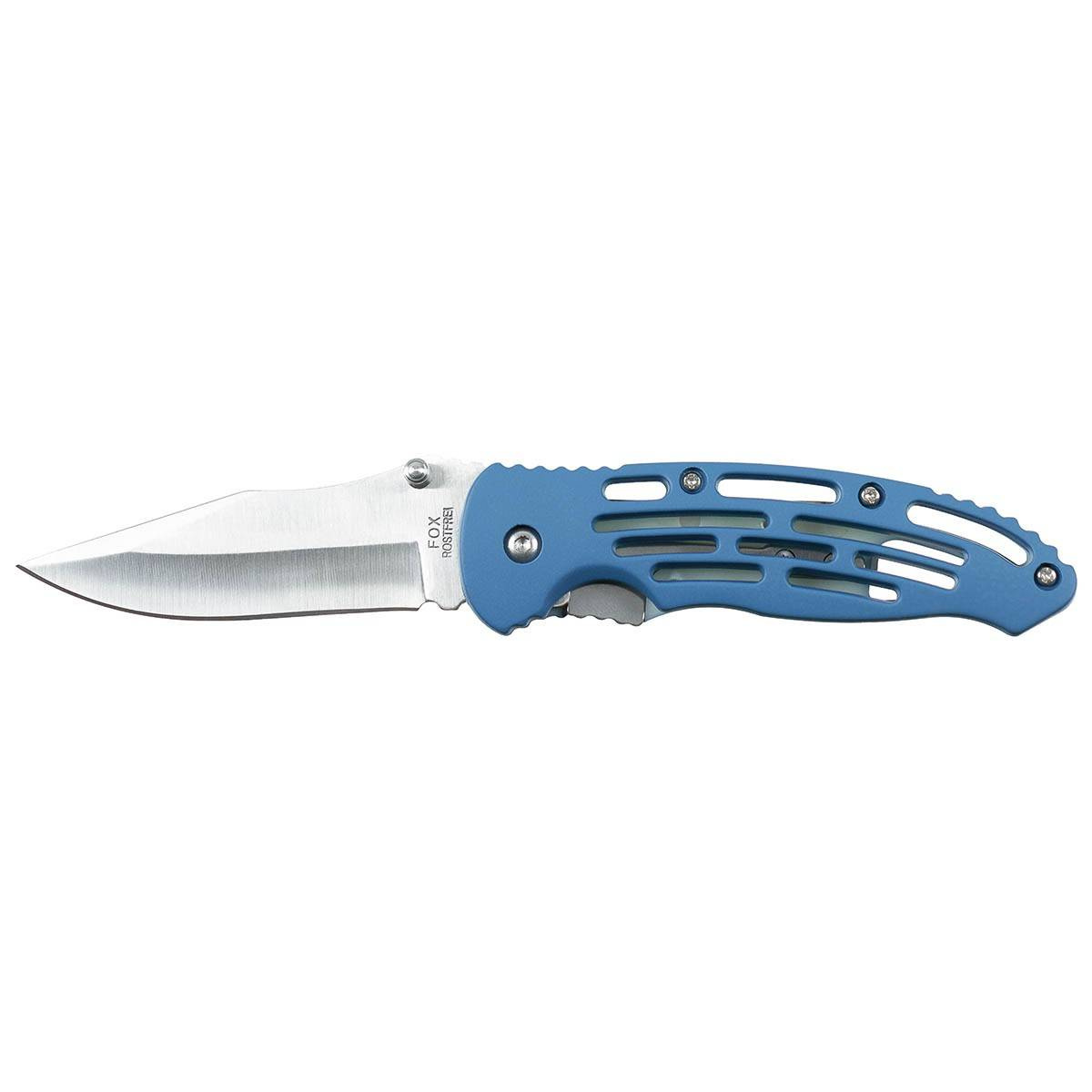 Jack Knife, onehanded, blue, blade partially with saw teeth