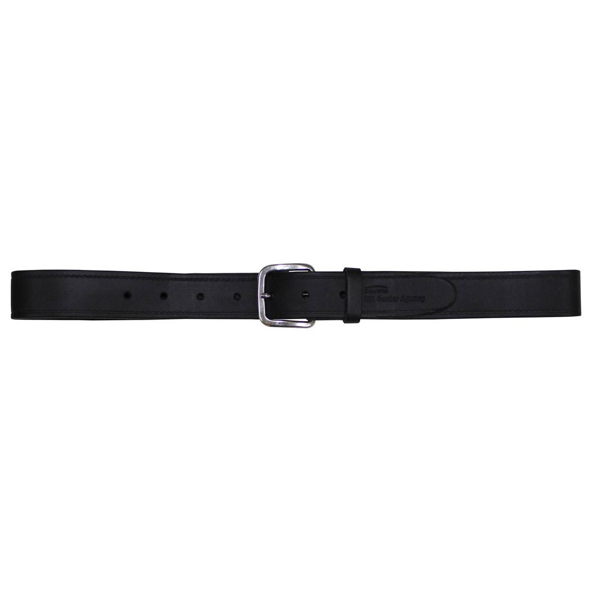 LEATHER BELT 32 MM BLACK BRITISH MILITARY SURPLUS USED