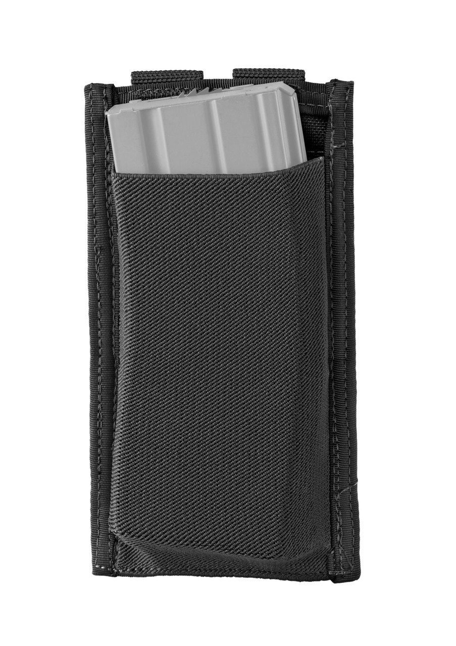 LOW PROFILE ELASTIC SINGLE MAGAZINE POUCH DEFCON 5® BLACK Black Military Tactical \ Bags