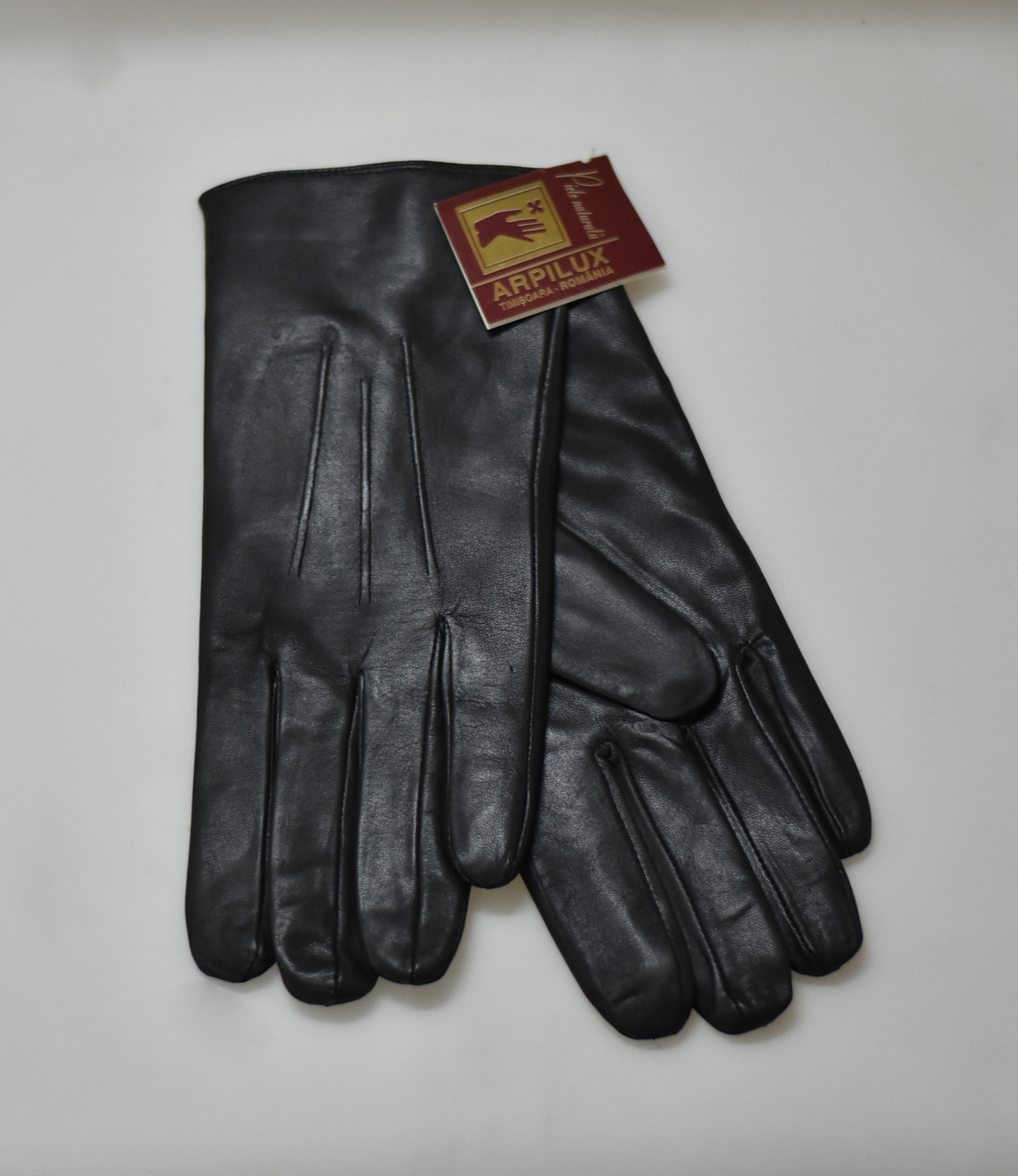 MEN'S LEATHER GLOVES - BLACK - MILITARY SURPLUS ROMANIAN ARMY - LIKE ...