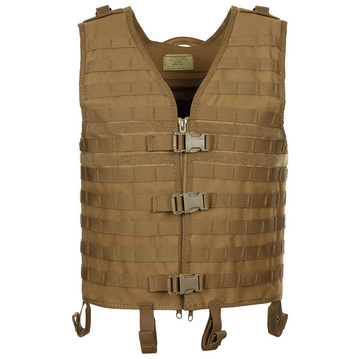 MODULAR TACTICAL VEST "MOLLE LIGHT" MFH® COYOTE TAN Coyote Tan
