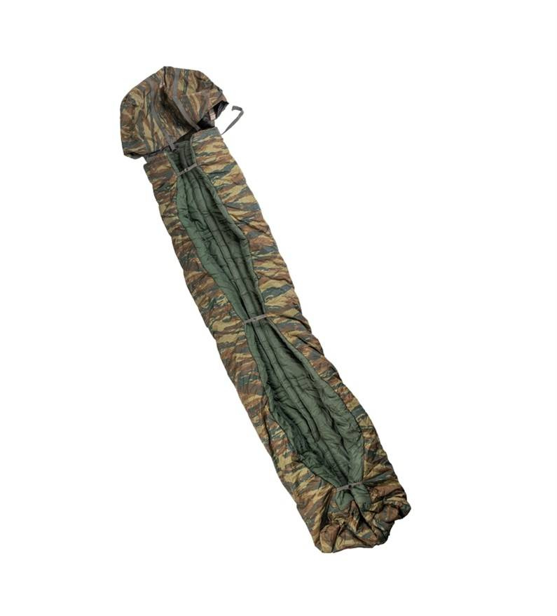 Mummy Sleeping Bag with Greek Lizard Camo Pattern USED Military