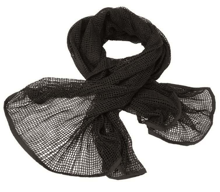 NET SCARF PES 190x90 CM MilTec® BLACK Black Apparel \ Scarves