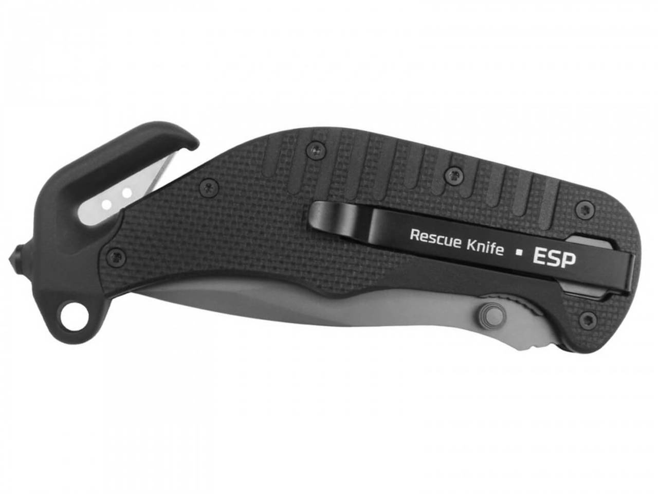 POCKET KNIFE SERRATED BLADE BLACK 221 MM ESP Serrated blade