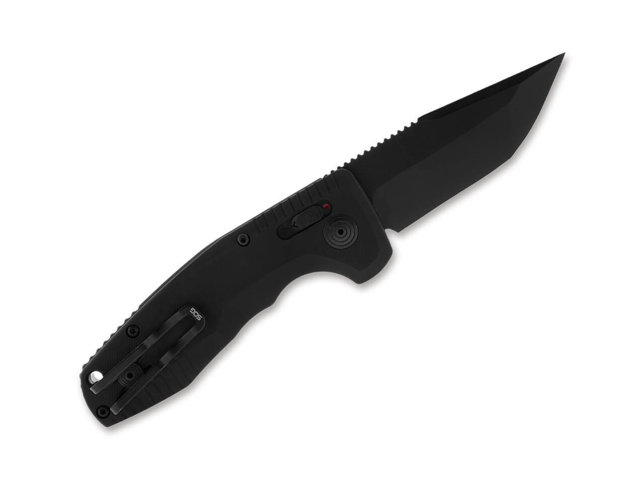 POCKET KNIFE SOGTAC AU COMPACT STRAIGHT EDGE BLACK D2 blade Knives
