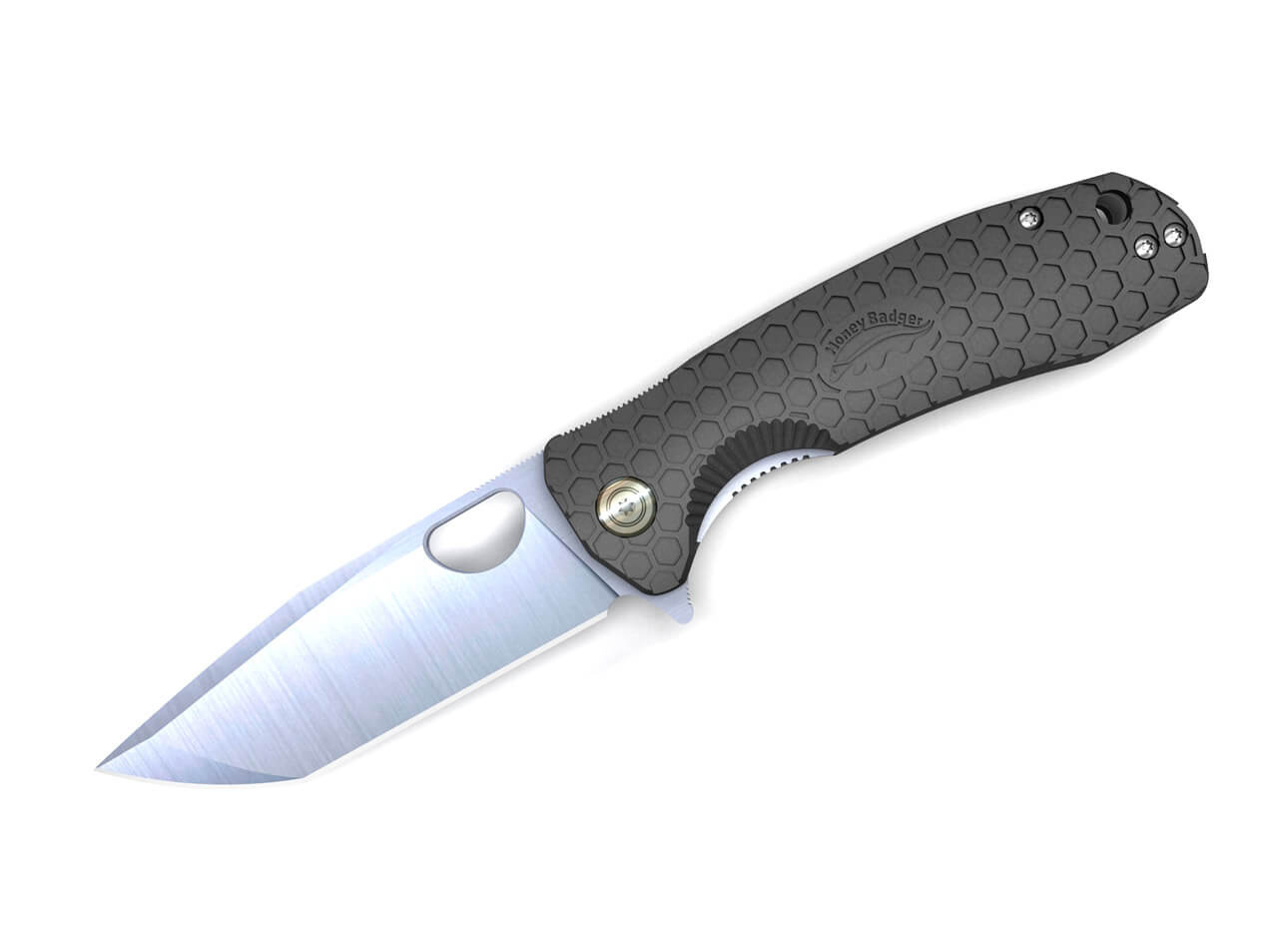 POCKET KNIFE TANTO FLIPPER Honey Badger® BLACK LARGE Large