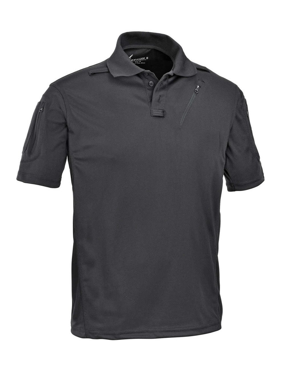 POLO TSHIRT WITH POCKETS "ADVANCED TACTICAL" DEFCON 5® BLACK