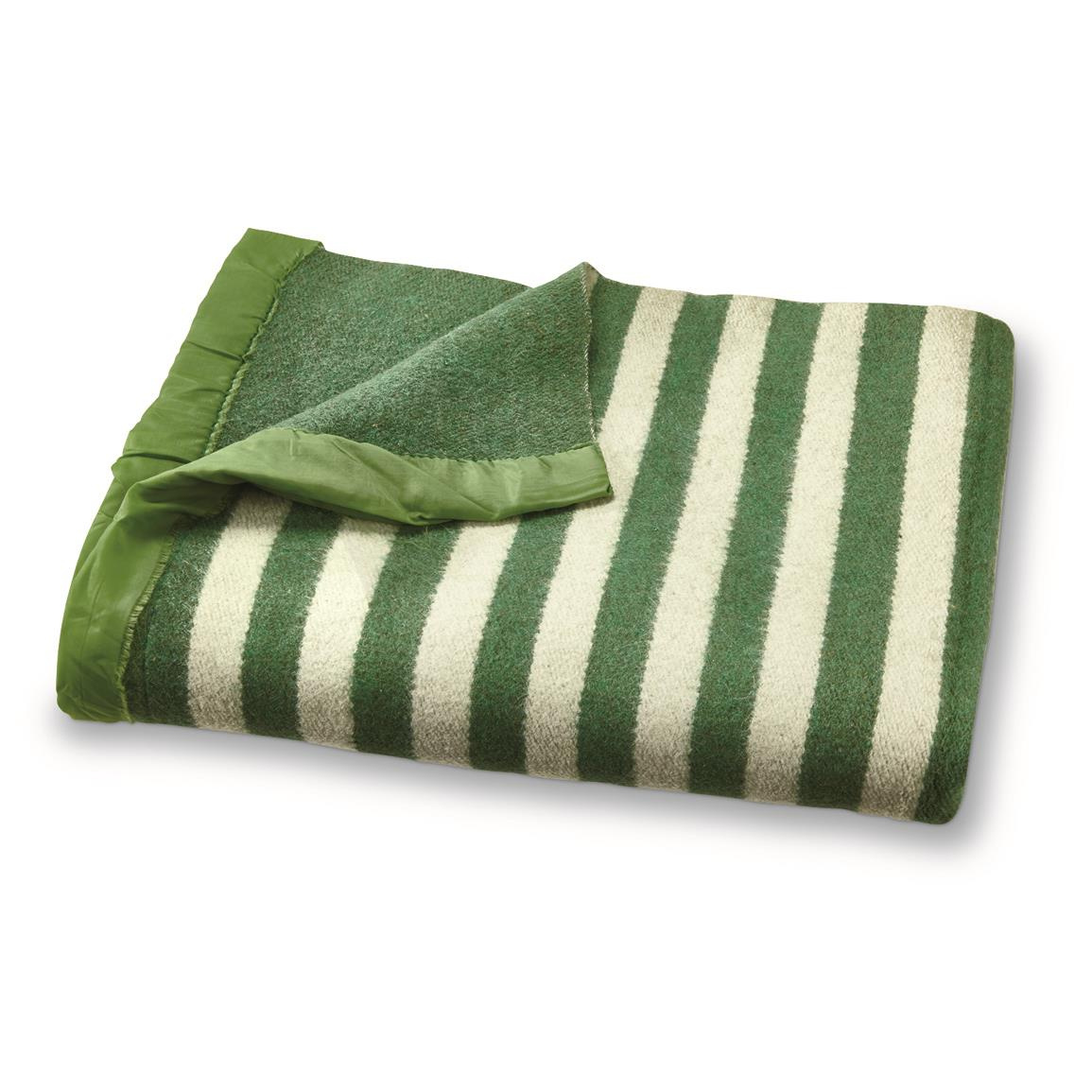 PURE WOOL VINTAGE BLANKET 140x210 CM ROMANIAN ARMY MILITARY SURPLUS