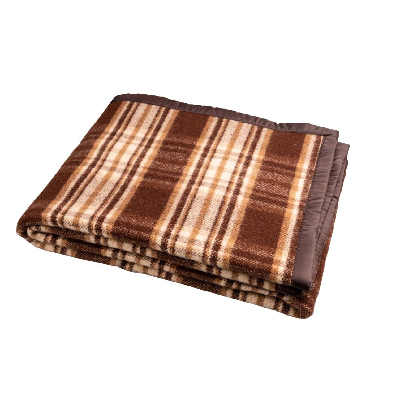 Romanian wool blanket, 150x200cm, brown/beige/cream premium 150x200 cm