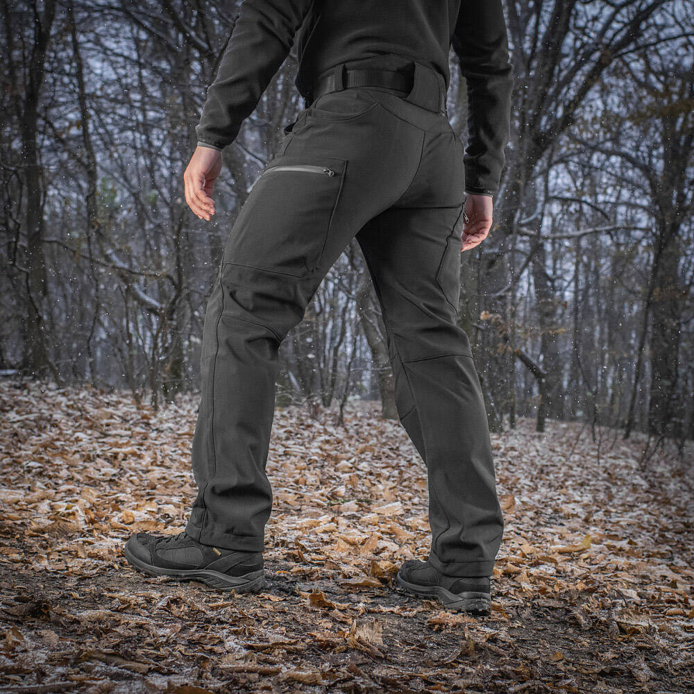 SOFTSHELL TACTICAL WINTER TROUSERS BLACK M TAC Black Military Tactical Military Equipment Tactical Pants Police EMS Fire Politia Locala Articole Imbracaminte militarysurplus.eu Army Navy Surplus