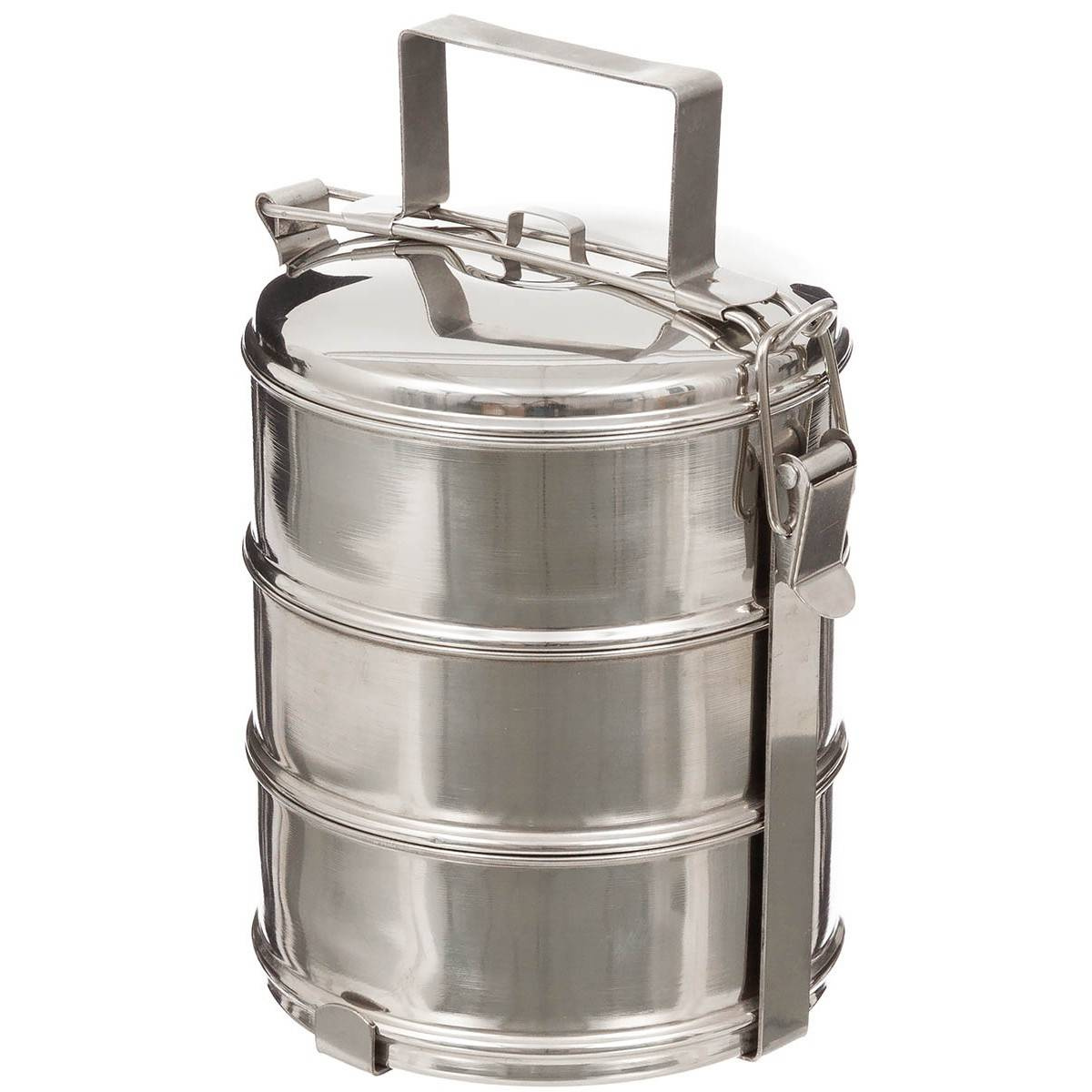 STAINLESS STEEL FOOD CANISTER 3 PART MFH® with 3 containers