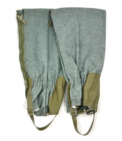 SWISS ARMY O.D. GAITERS W/ ZIPPER USED Military Surplus \ Used