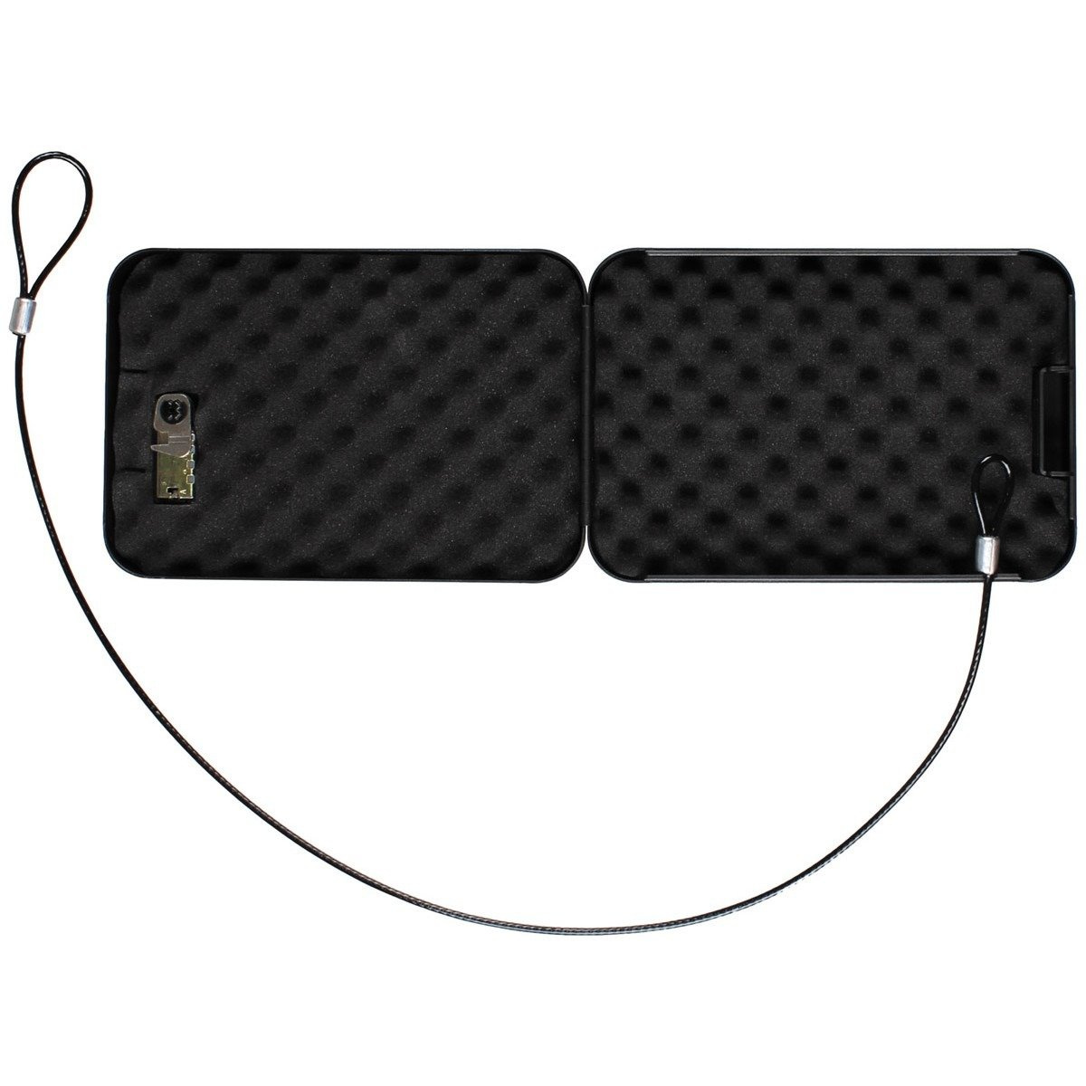 Safety case, black, metal, combination lock Trekking \ Accessories