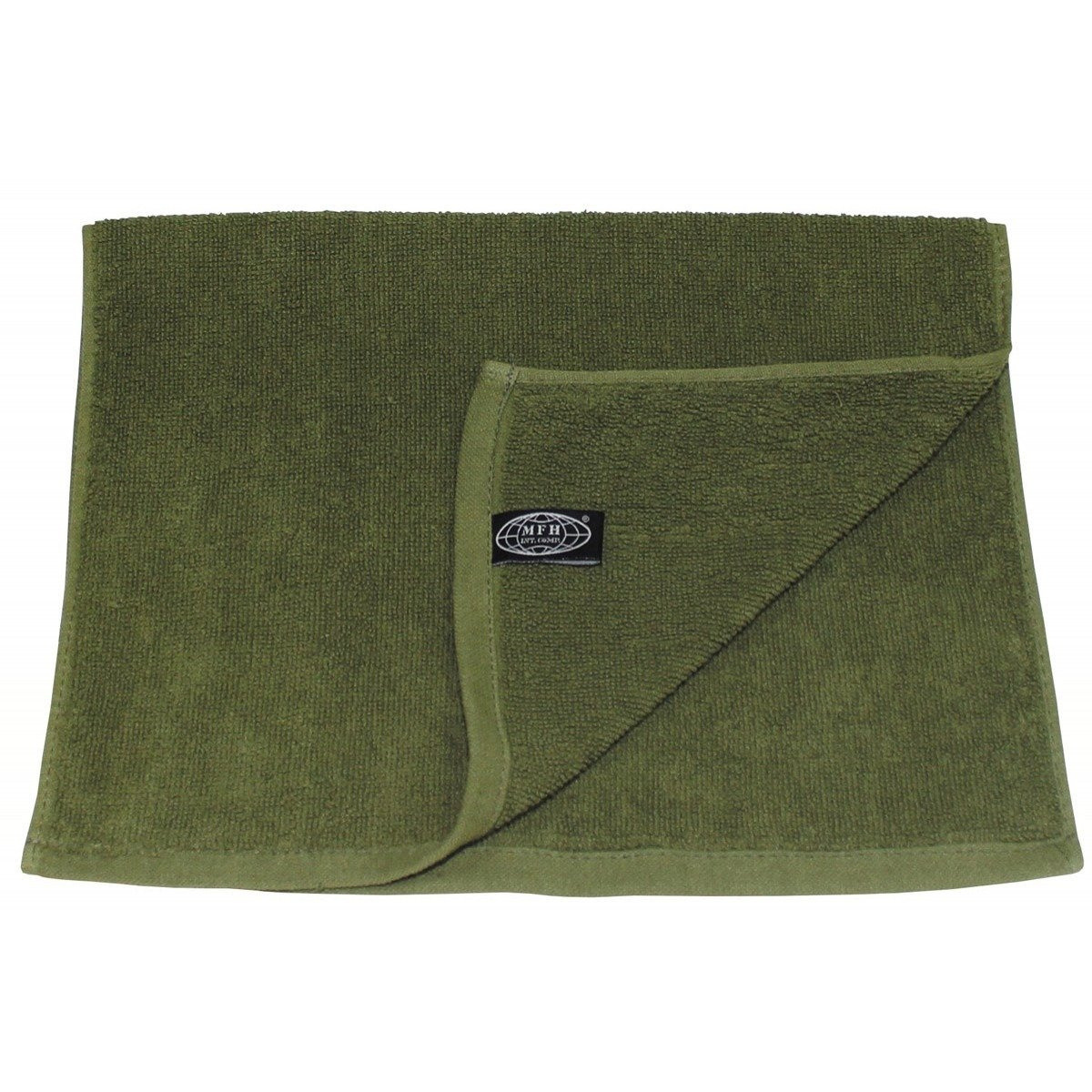Towel, terry cloth, OD green, 50 x 30 cm Trekking \ Accessories