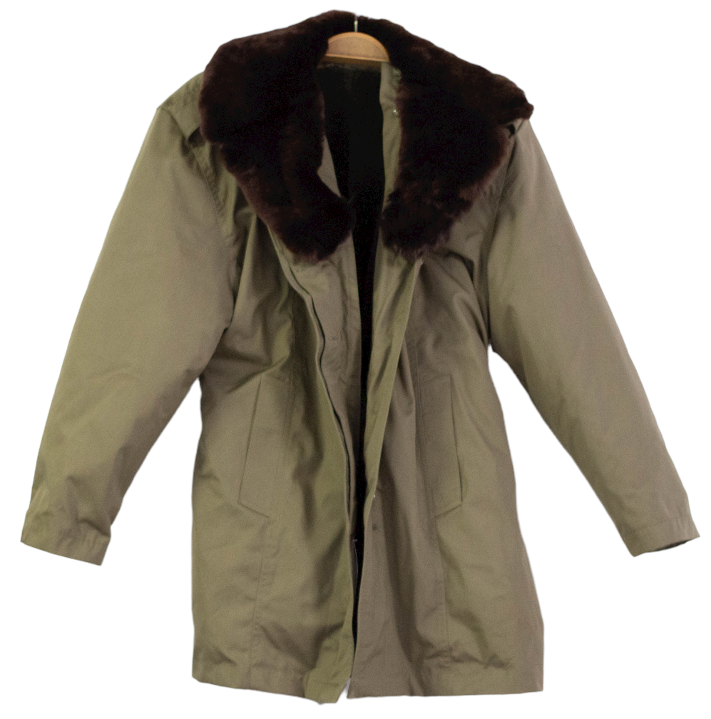Trench Parka - Grey Fur Collar - Military Surplus from the Romanian ...