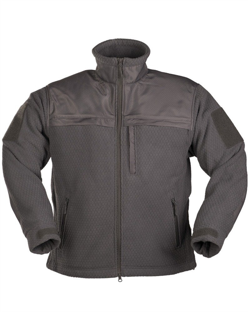 URBAN GREY ELITE FLEECE JACKET HEXTAC® Gray Trekking \ Men´s clothing